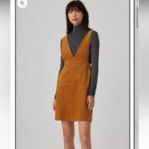 Frank & Oak Corduroy Pinafore Dress in Cathay Spice